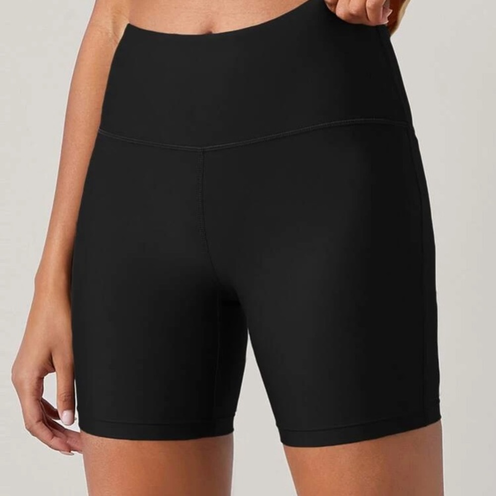 High rise biker shorts